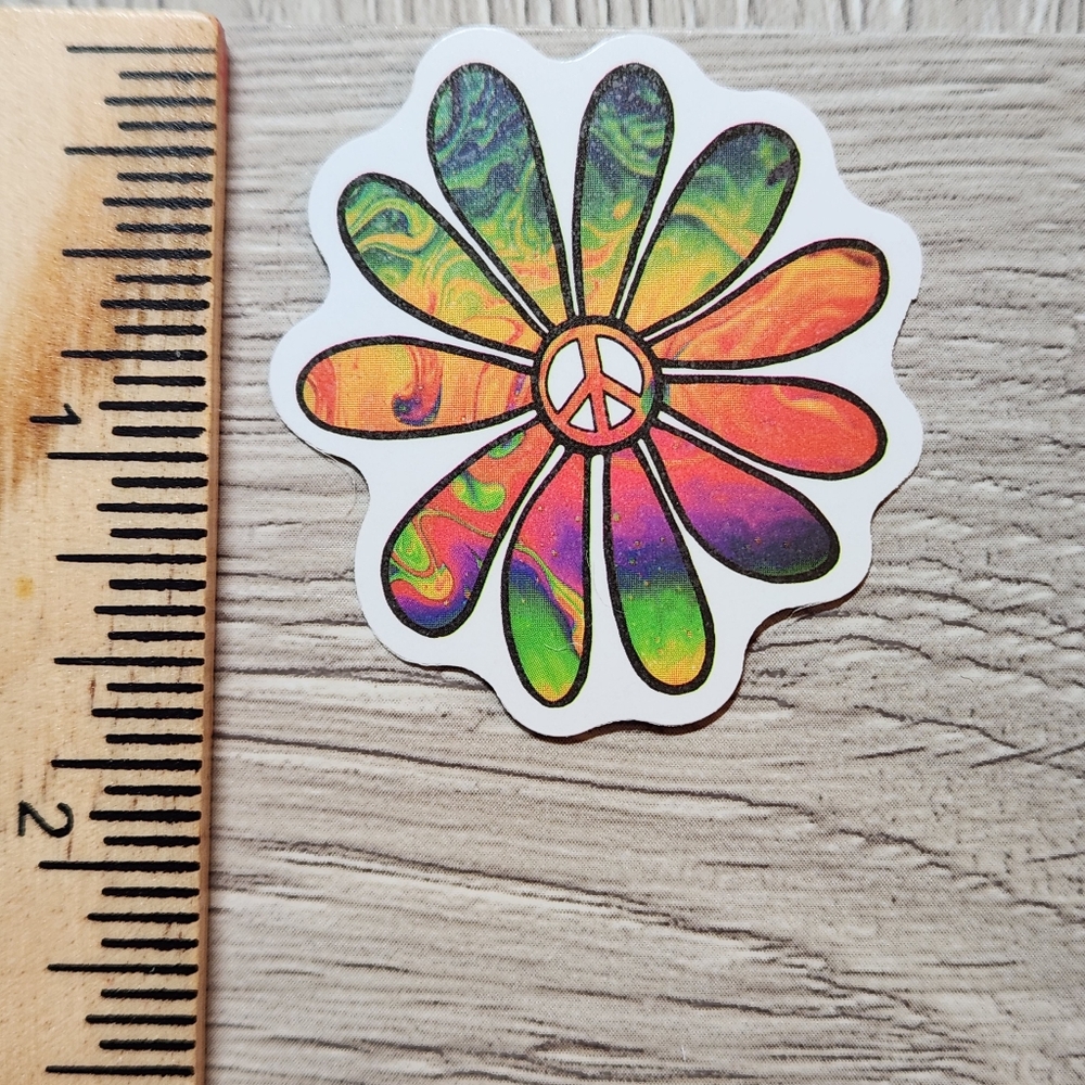 10 for $10 Flower Power Stickers Groovy Hippie 60s 70s Flower Child A652